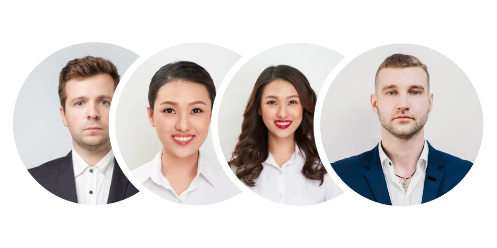 It is an image of 4 avatars overlapping each other