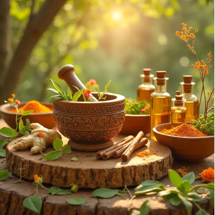 It is an image of ayurvedic medicine